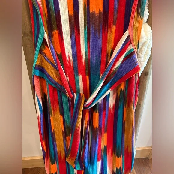 Tank dress, colorful, tie waist 3X - Picture 2 of 4